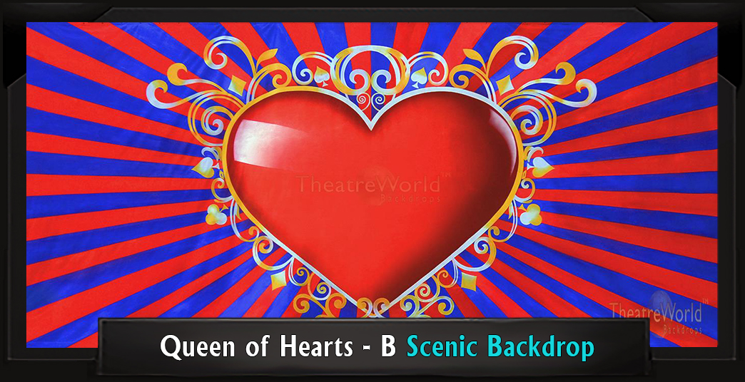 QUEEN OF HEARTS - B Professional Scenic Spamalot Backdrop