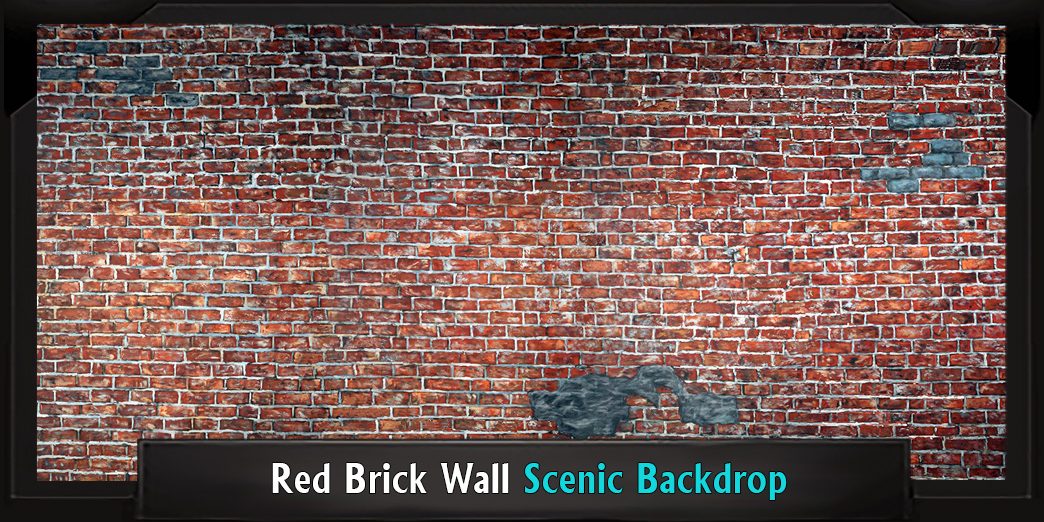 Red Brick Wall Professional Scenic Sweeney Todd Backdrop