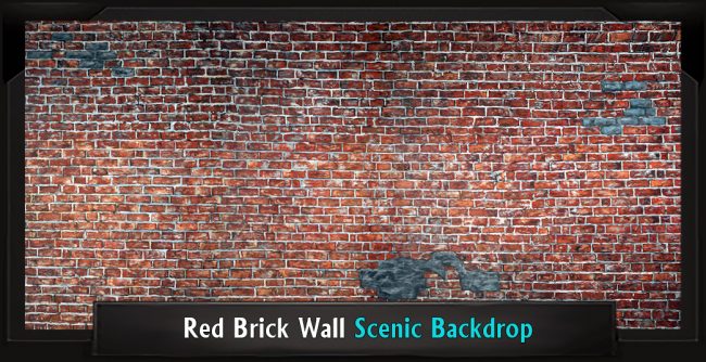 RED-BRICK-WALL-with-Frame Red Brick Wall Professional Scenic Sweeney Todd Backdrop