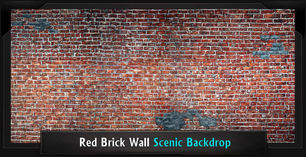 Red Brick Wall Professional Scenic Sweeney Todd Backdrop