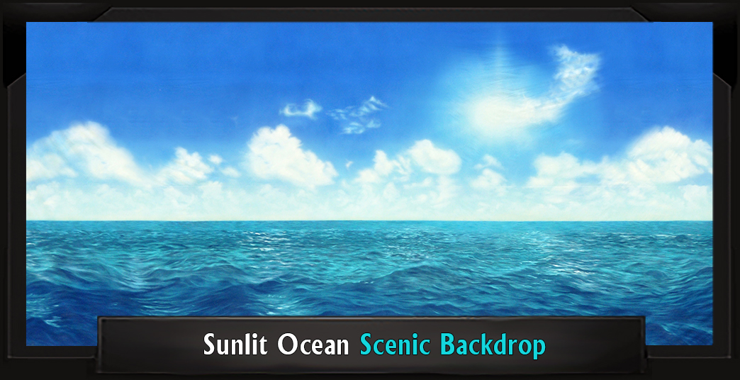 Professional Scenic James and the Giant Peach Backdrop SUNLIT OCEAN