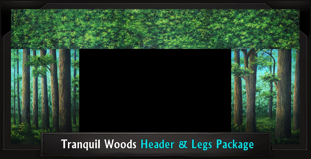 TRANQUIL WOODS Peter Pan Professional Scenic Header and Legs Set