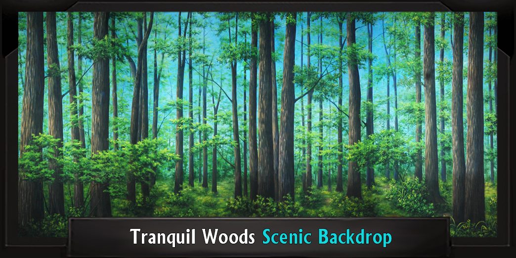 TRANQUIL WOODS Oklahoma Professional Scenic Backdrop