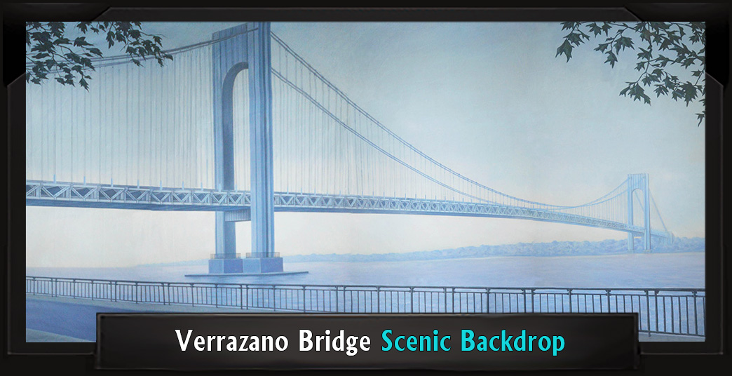 VERRAZANO BRIDGE Professional Scenic Saturday Night Fever Backdrop with Frame