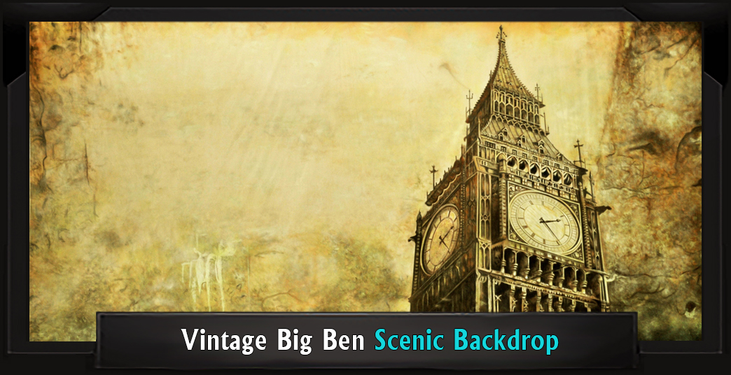 VINTAGE BIG BEN Professional Scenic Sweeney Todd Backdrop