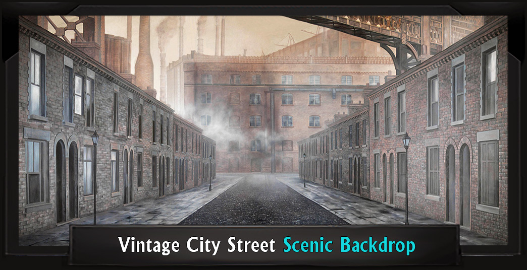 VINTAGE CITY STREET Professional Scenic Sweeney Todd Backdrop