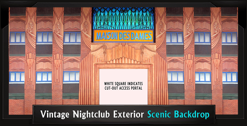VINTAGE NIGHTCLUB EXTERIOR Professional Scenic Dreamgirls Backdrop