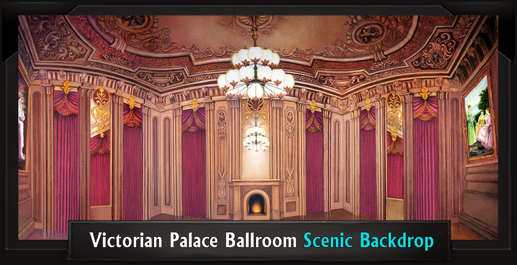 Victorian Palace Ballroom Professional Scenic Anastasia Backdrop
