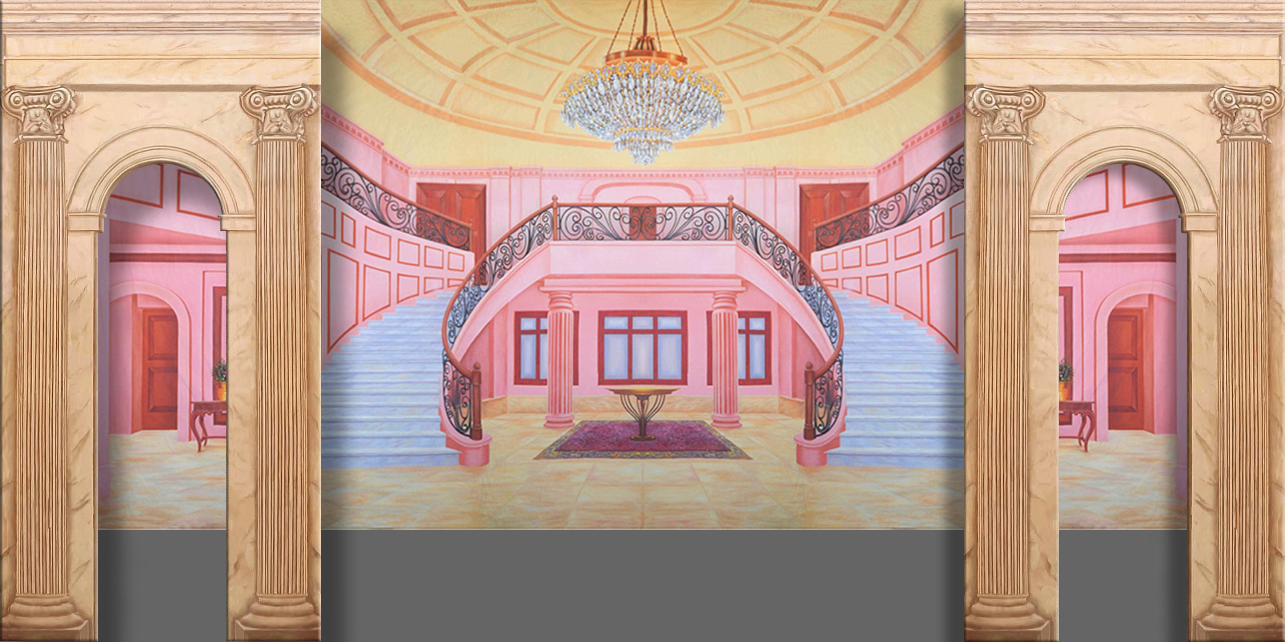 Column Legs Scenic Legs and Sorority House Scenic Backdrop