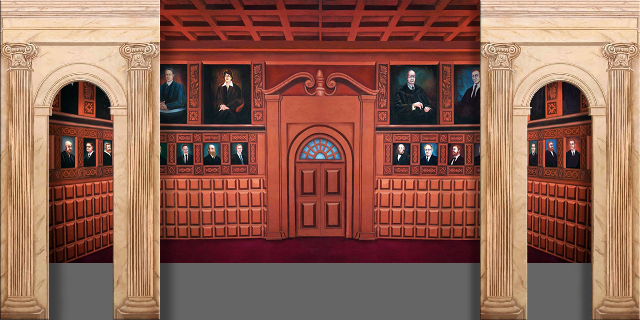 Column Legs and Harvard Classroom Professional Scenic Backdrop