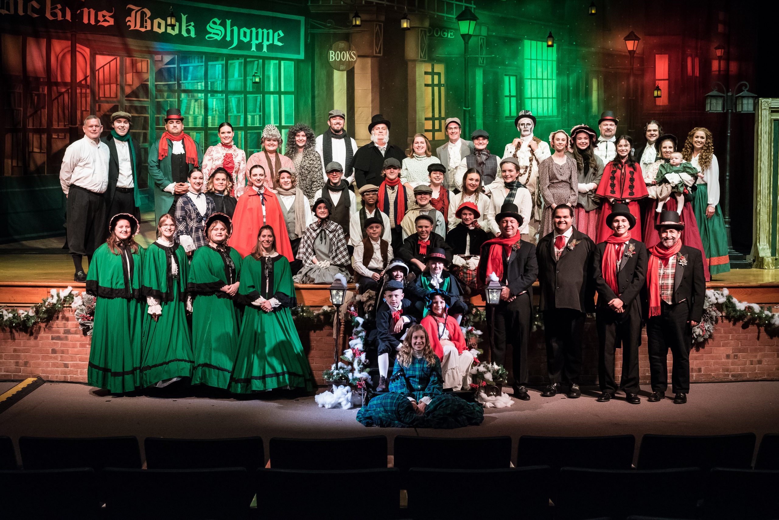 Players on Air VICTORIAN STREET WITH SNOWDUST B Professional Scenic Backdrop