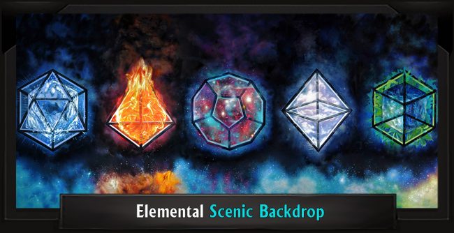 Elemental-with-Frame Elemental Professional Scenic Backdrop