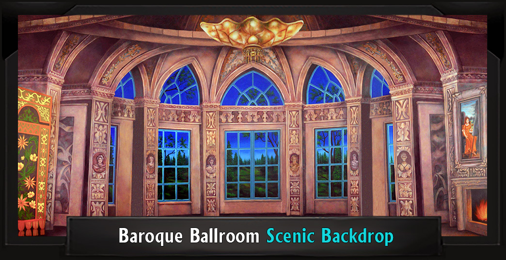 Baroque Ballroom Professional Scenic FROZEN Backdrop