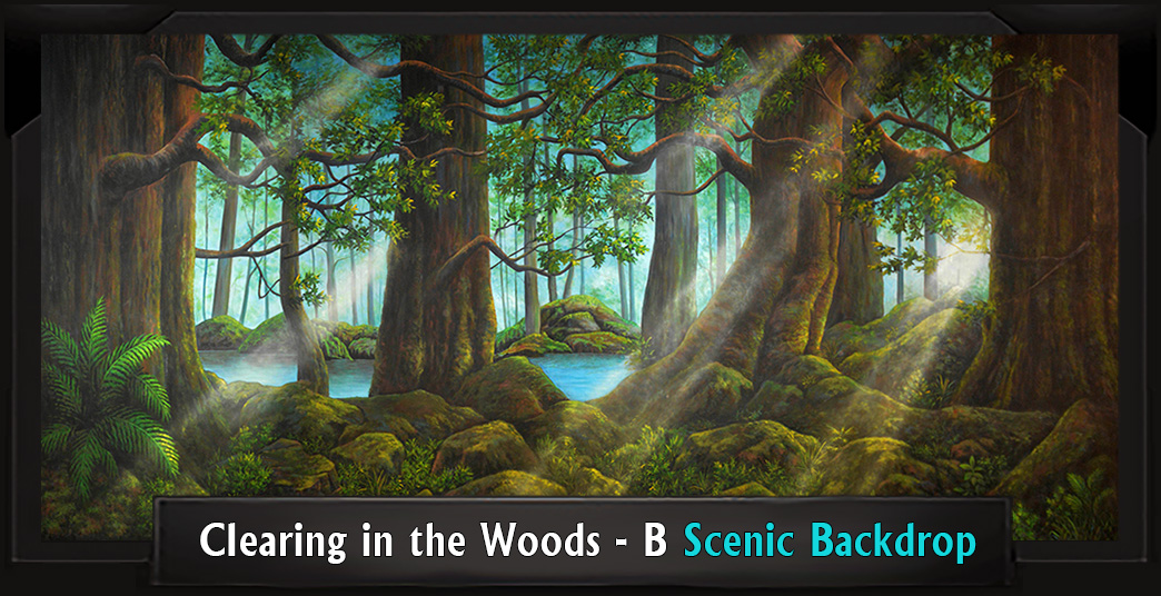 Clearing in the Woods B Professional Scenic Into the Woods Backdrop