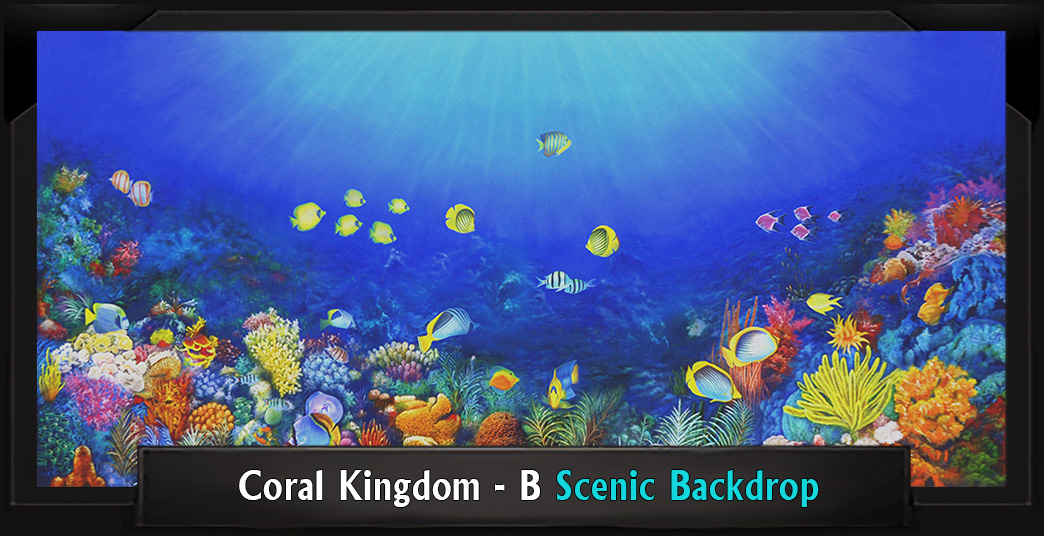 Coral Kingdom B Professional Scenic LITTLE MERMAID Backdrop