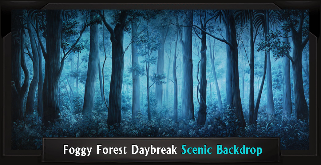 Foggy Forest Daybreak Professional Scenic INTO THE WOODS Backdrop