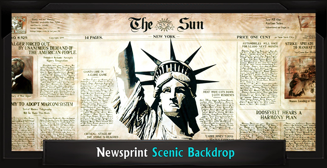 NEWSPRINT Professional Scenic NEWSIES Backdrop