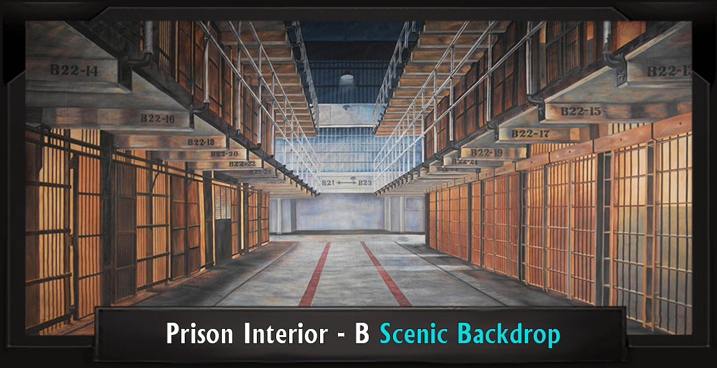 Prison Interior - B Professional Scenic CHICAGO Backdrop