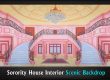 Sorority House Interior Professional Scenic Backdrop