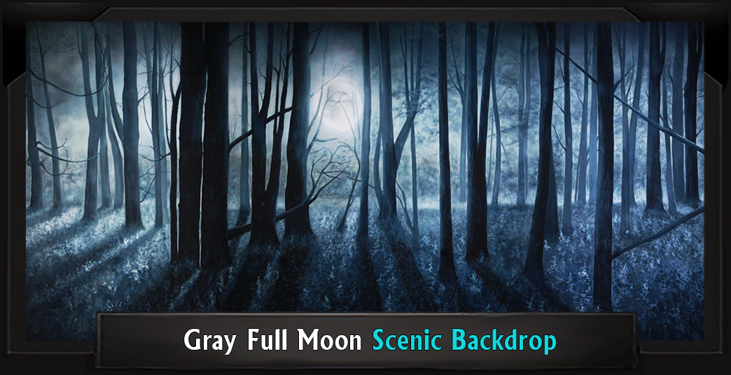 Gray Full Moon Professional Scenic Anastasia Backdrop