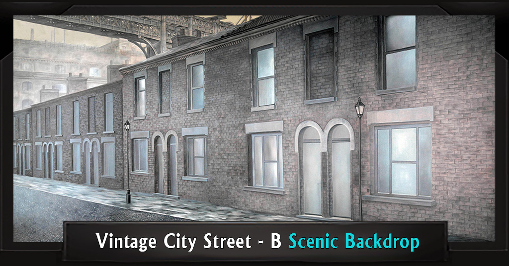 Vintage City Street - B with Frame