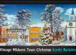Vintage Midwest Town Professional Scenic Holiday Backdrop