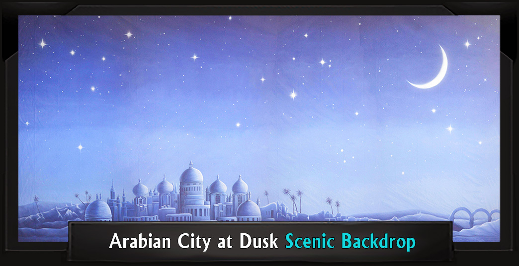 Arabian City At Dusk Professional Scenic Nativity Backdrop