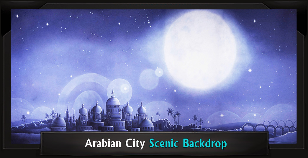 Arabian City Professional Scenic Nativity Backdrop