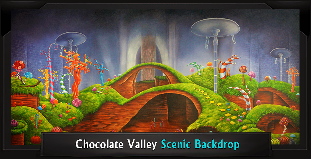 Chocolate Valley Professional Scenic Backdrop with Frame