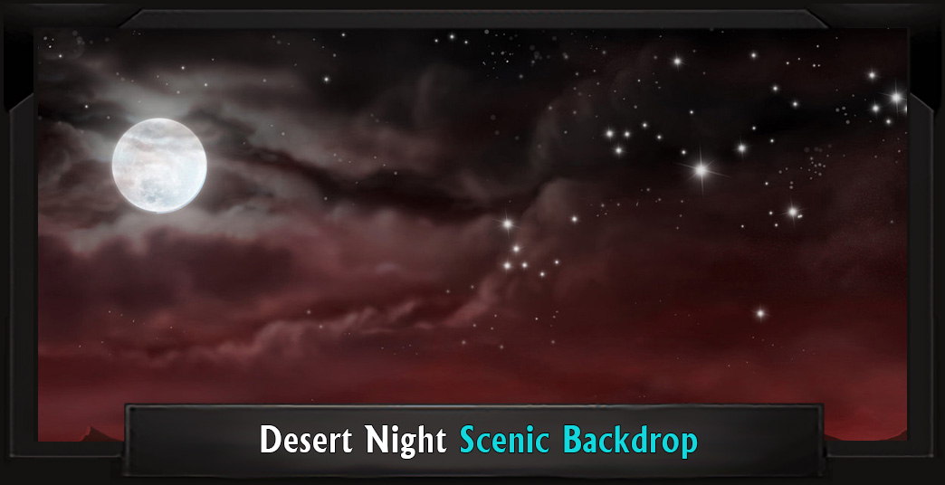Desert Night Professional Scenic Nativity Backdrop
