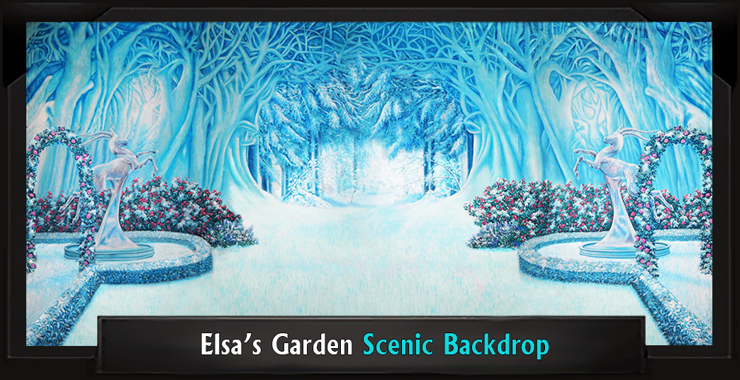 Elsa's Garden Professional Scenic Nutcracker Backdrop