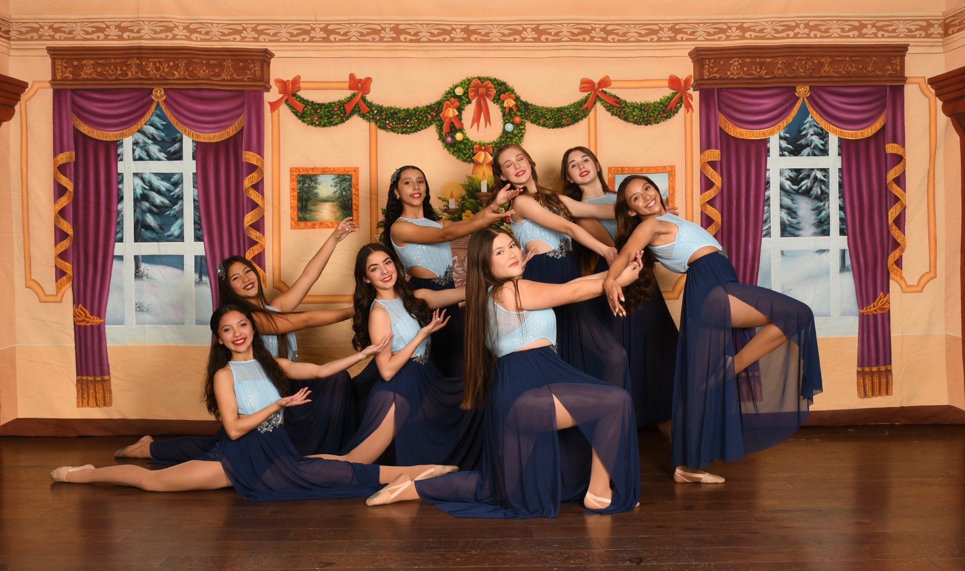 Dance Horizons VICTORIAN PARLOR CHRISTMAS Professional Scenic Backdrop