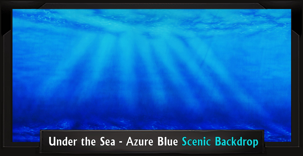 Under the Sea- Azure Blue Professional Scenic SpongeBob Backdrop