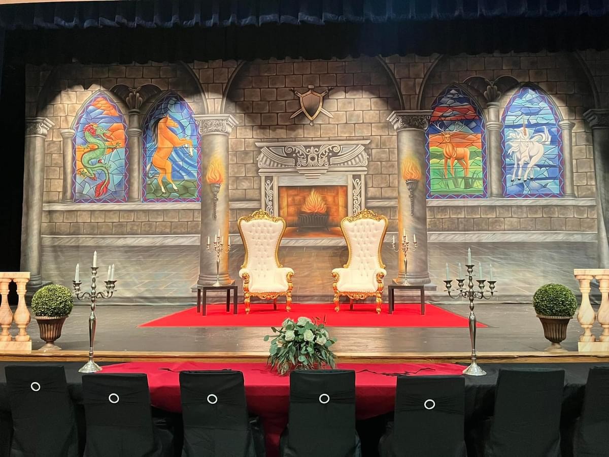 Canyon High School MEDIEVAL CASTLE INTERIOR Professional Scenic Backdrop