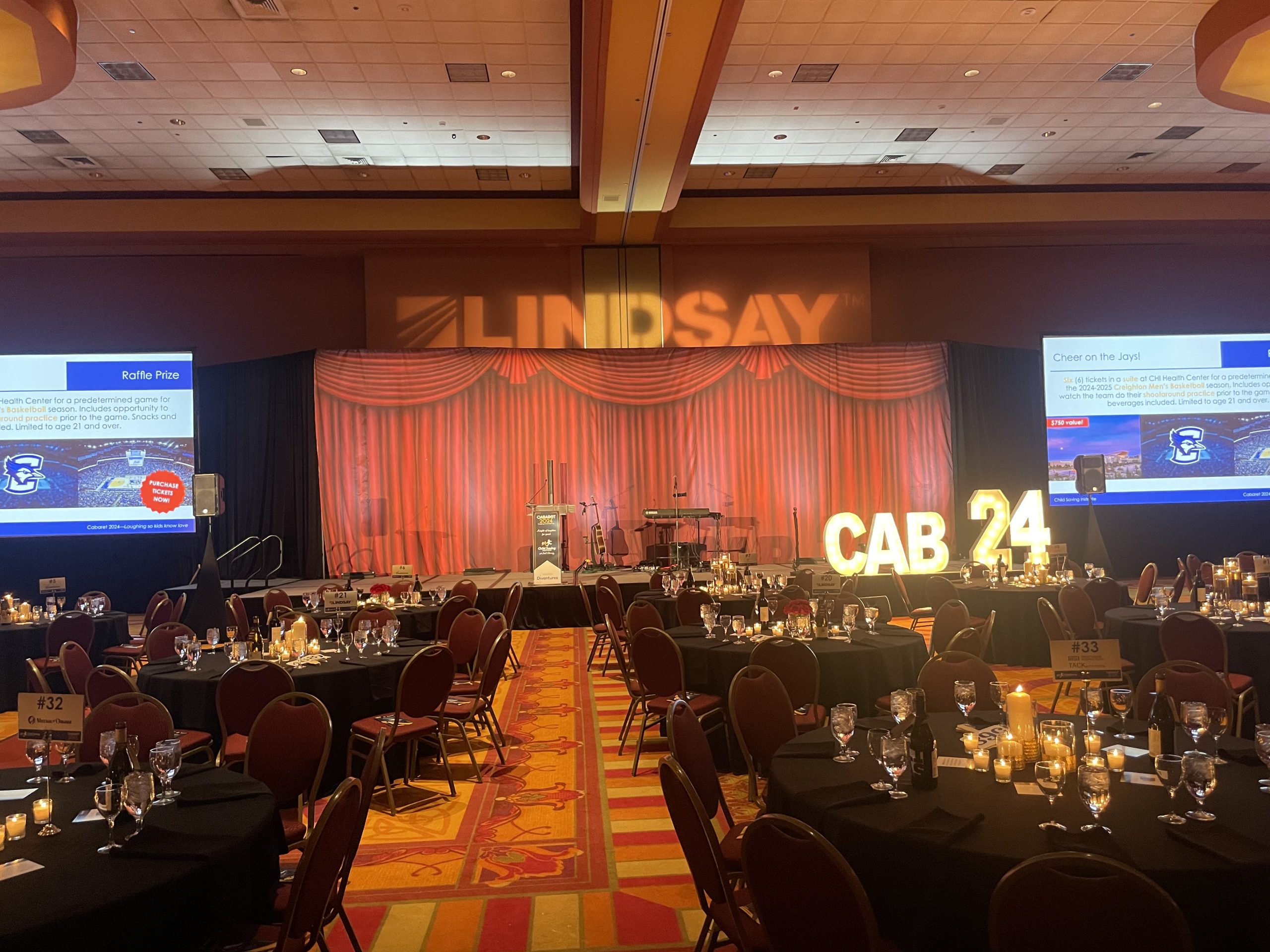 Sonburst Communications RED AND GOLD DRAPES Professional Scenic Backdrop