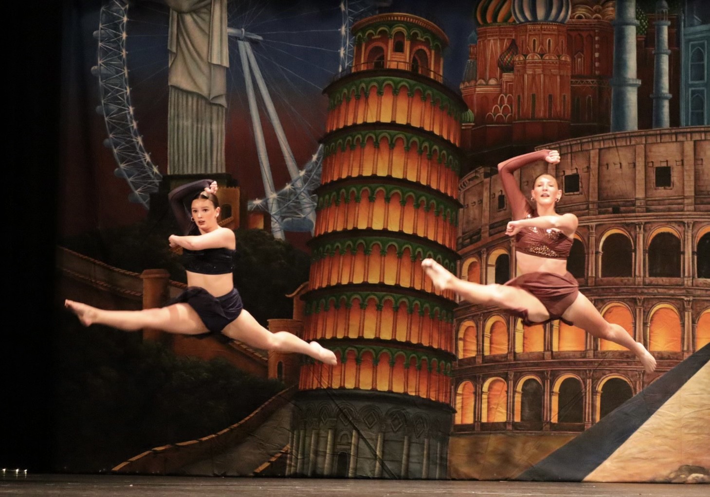 Famous World Landmarks Professional Scenic Dance Backdrop