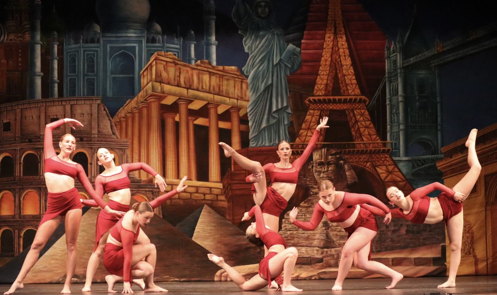 Famous World Landmarks Professional Scenic Dance Backdrop