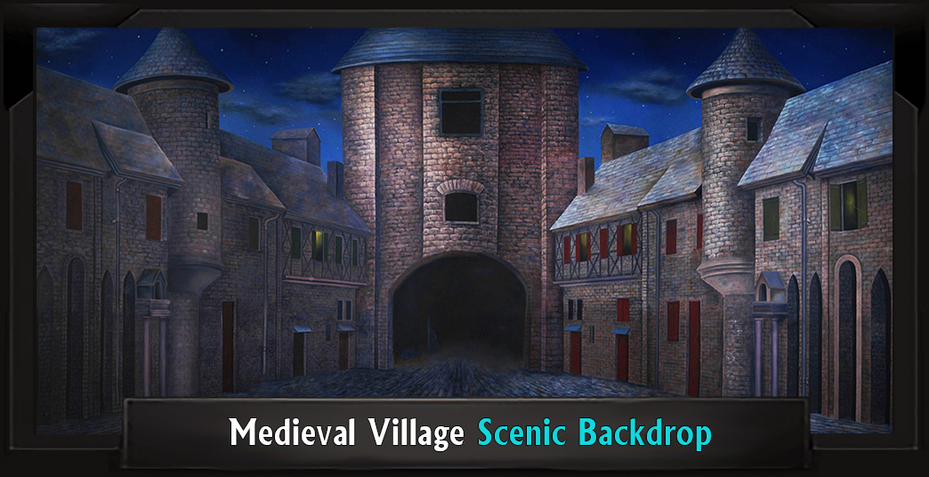 Professional Scenic SOMETHING ROTTEN Backdrop