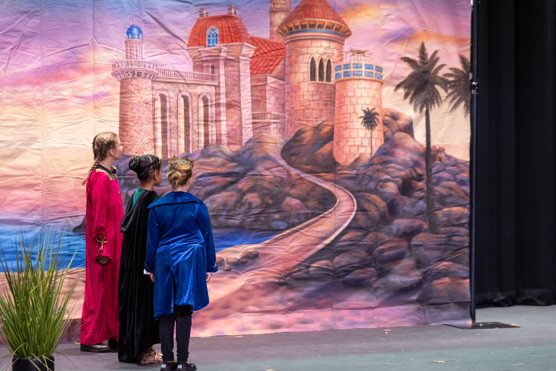 CASTLE ON THE BEACH Professional Scenic Little Mermaid Backdrop