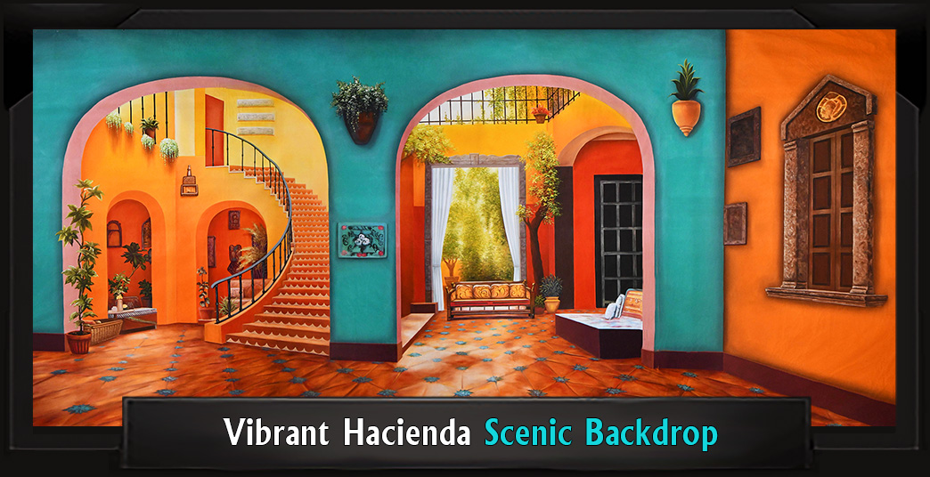 Vibrant Hacienda with Frame
