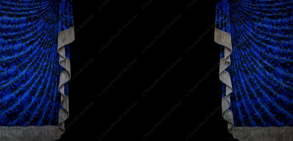 Victorian Royal Blue Curtain Legs
