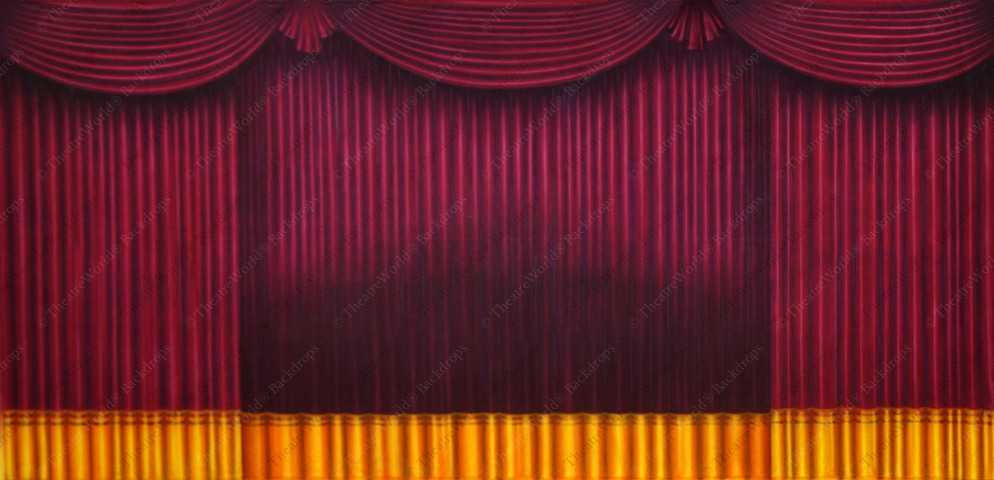 Burgundy and Gold Drapes